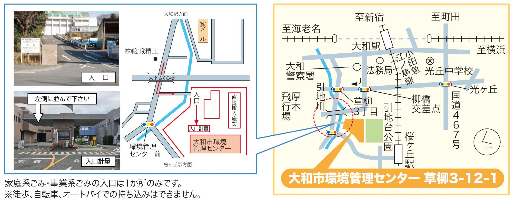 入口計量場内経路図