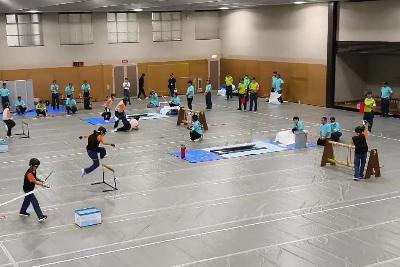 全国少年消防クラブ交流大会に出場した選手たち