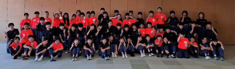 少年消防団の集合写真