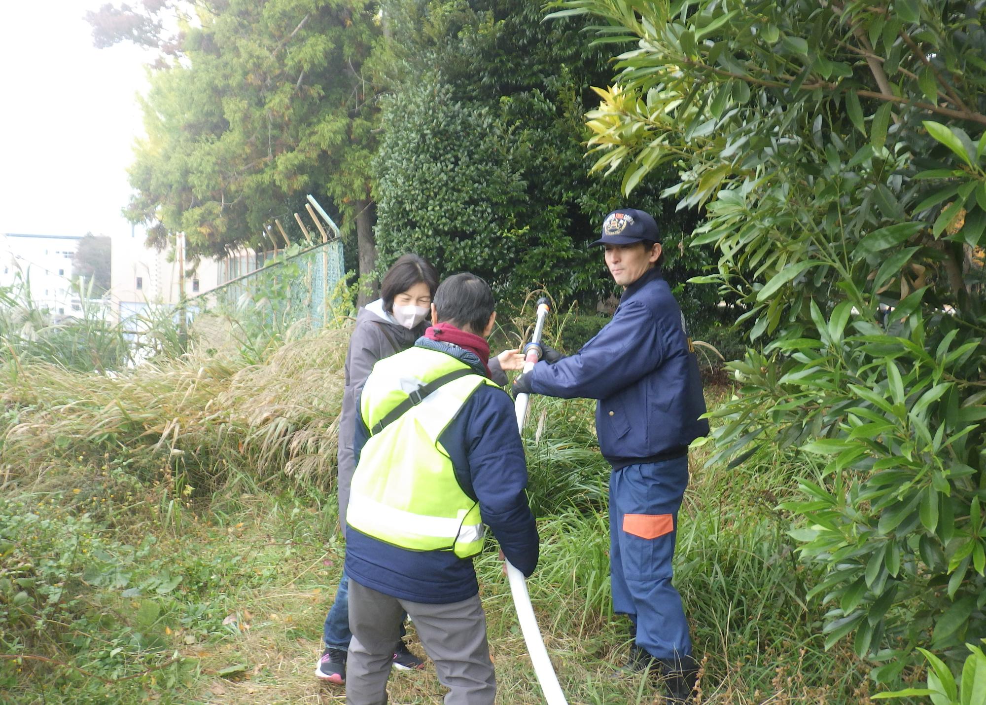 スタンドパイプ消火資機材取扱