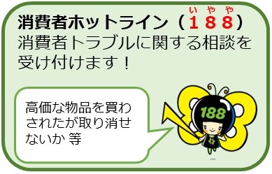 消費者ホットライン188の案内