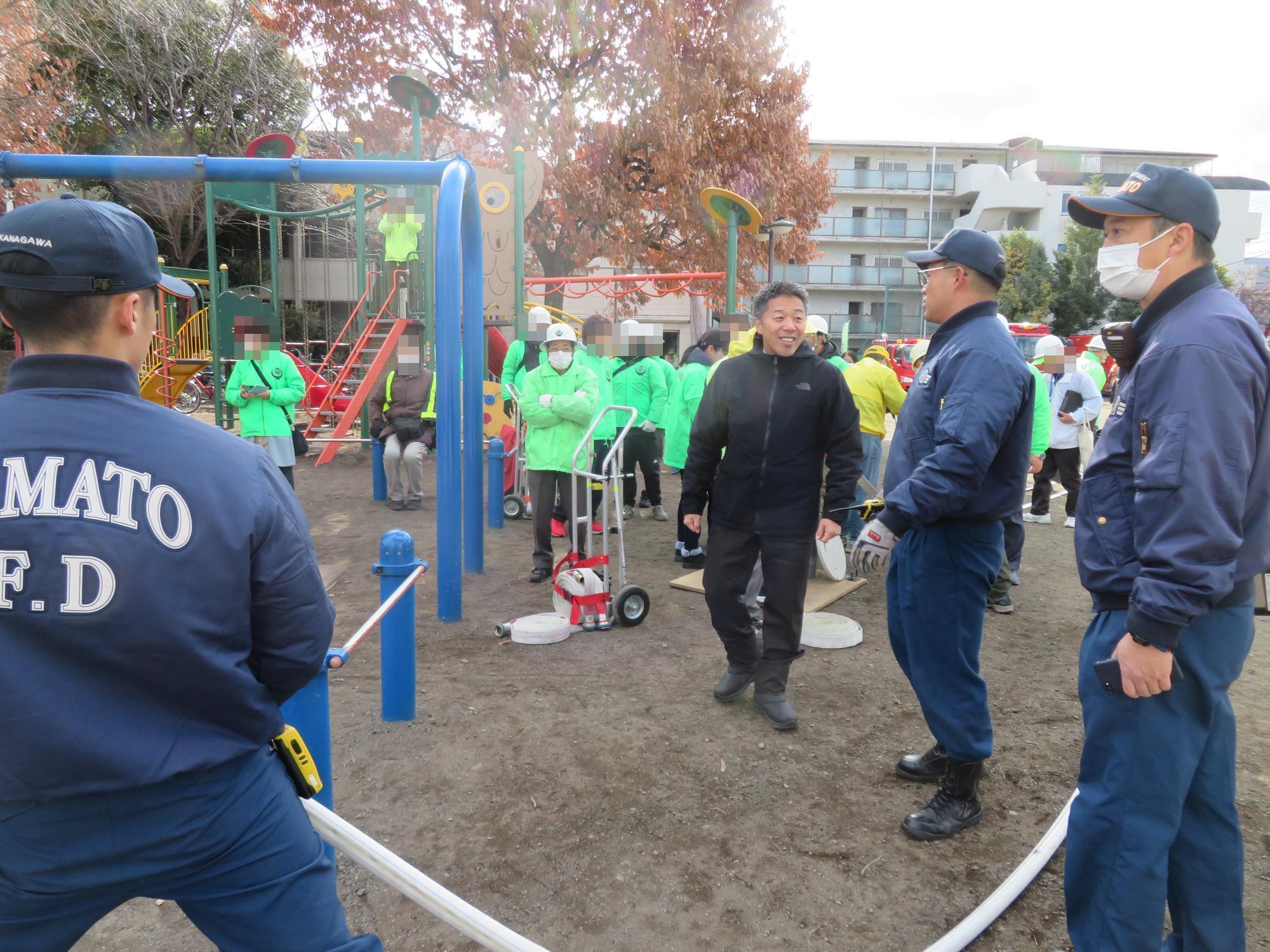 060211南林間連合自治会防災訓練