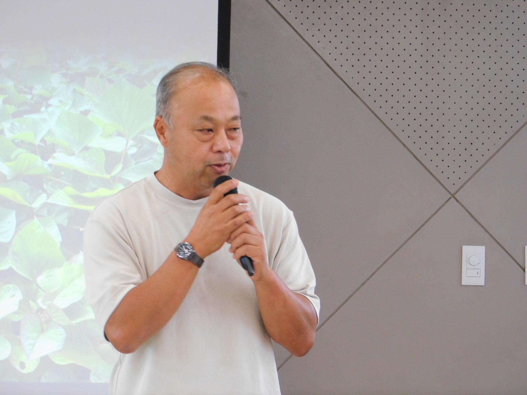 大和市地場農産物消費拡大推進協議会の遠藤会長あいさつ