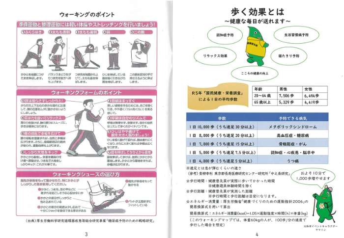 ウォーキングのポイント及び歩く効果とは