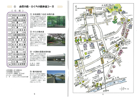 1.   自然の森・さくらの散歩道コースの地図
