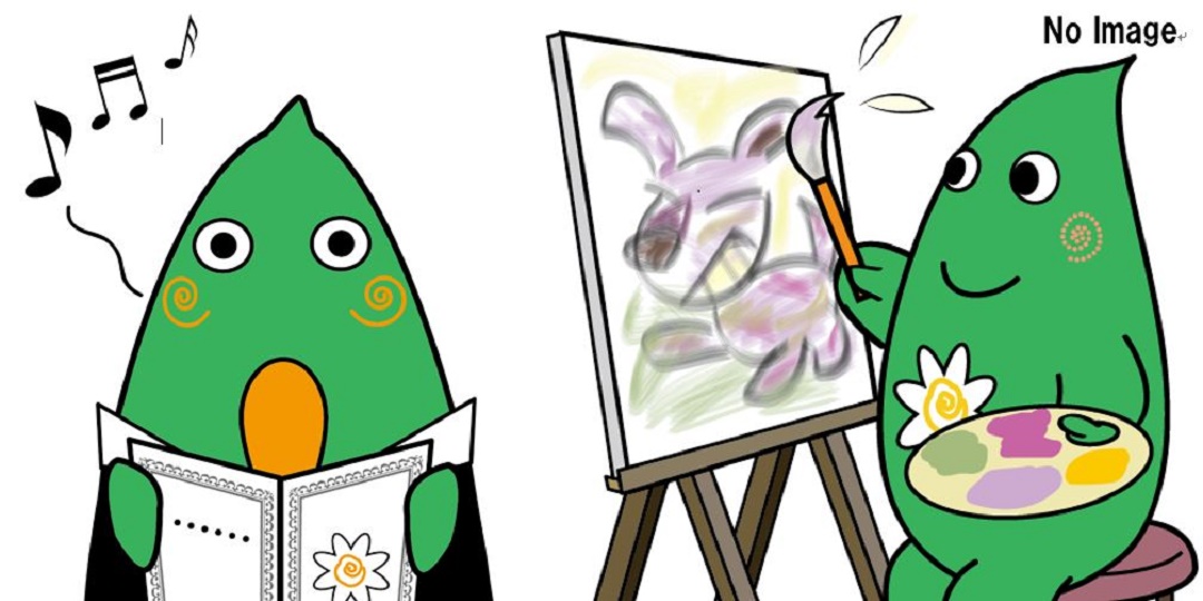 大和市イベントキャラクターのヤマトンが歌ったり絵を描いている、NoImageの画像