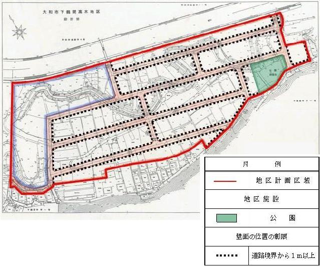 下鶴間高木地区地区計画の計画図