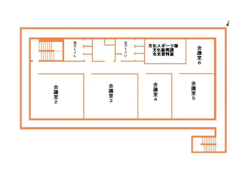 市役所分庁舎3階の間取り