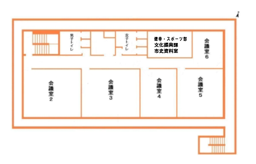 市役所分庁舎3階の間取り
