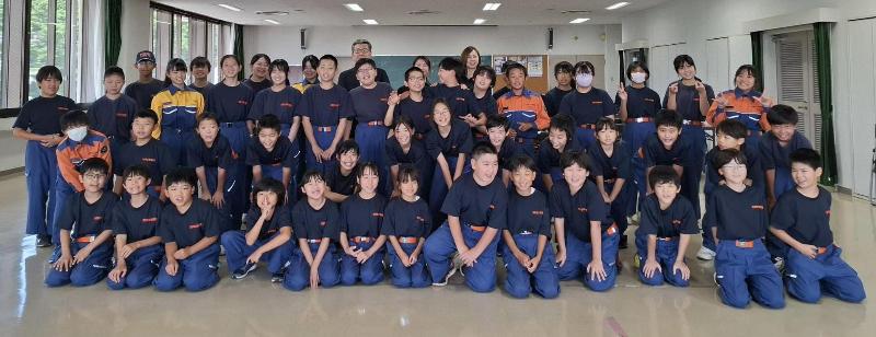 少年消防団の集合写真