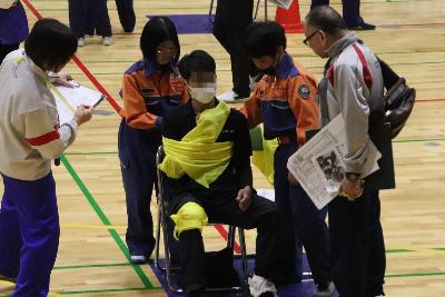 赤十字救急法競技会の様子