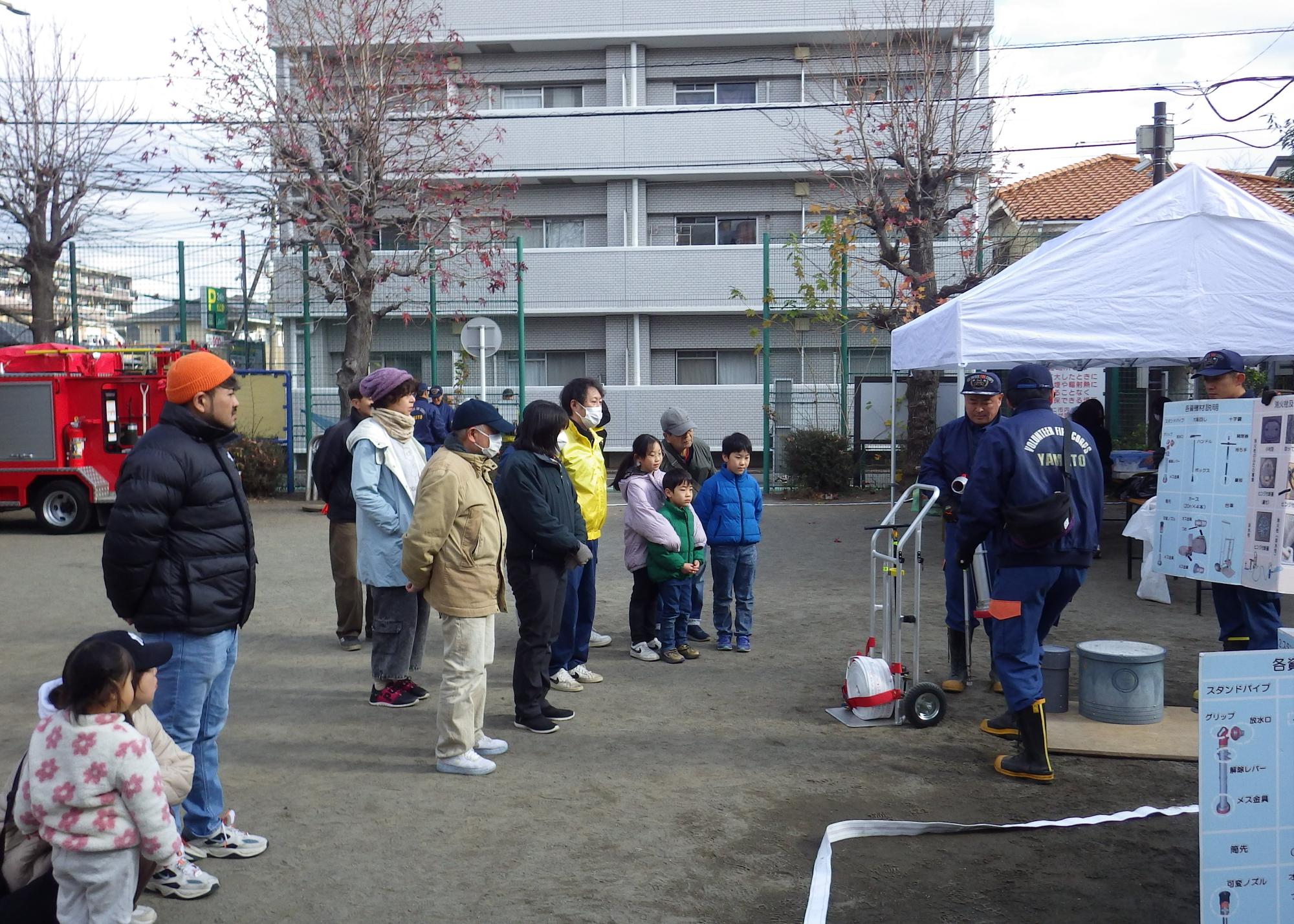スタンドパイプ消火資機材取扱