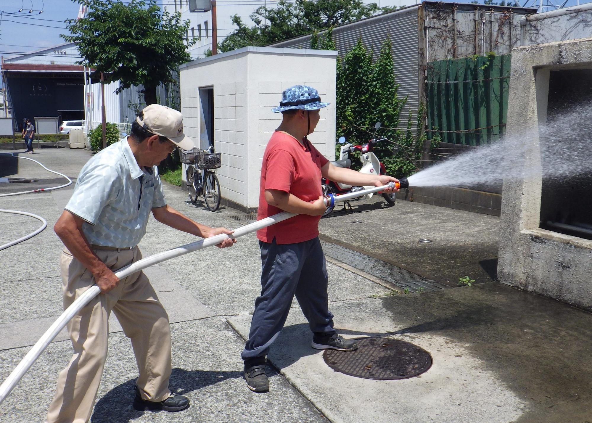 放水体験