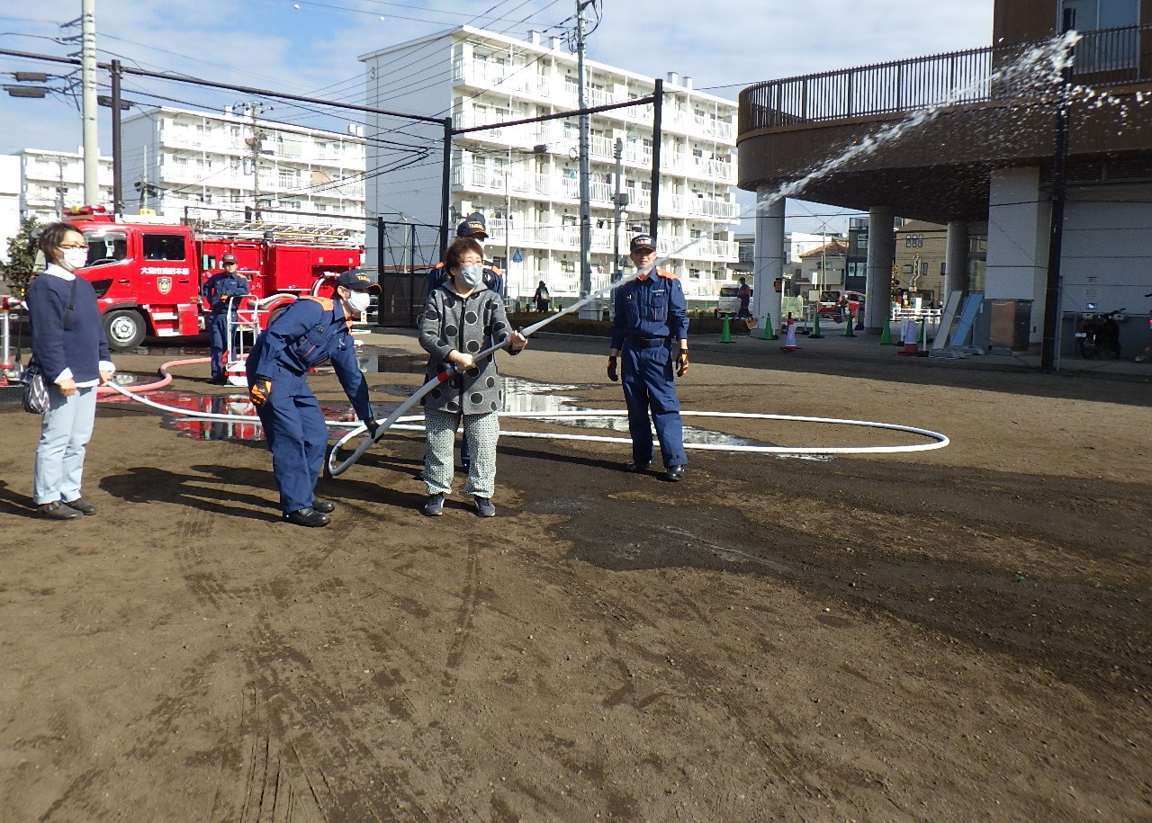 スタンドパイプ消火資機材取扱