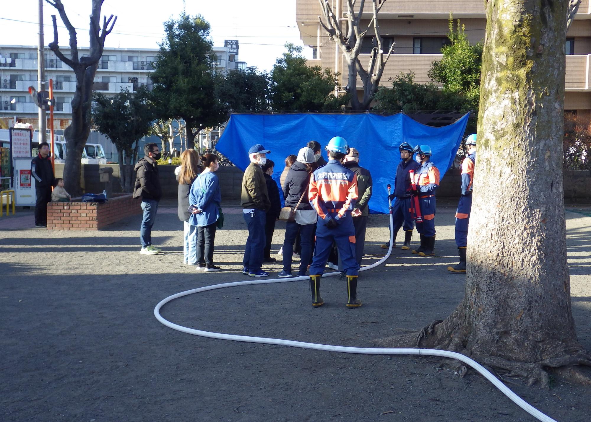 スタンドパイプ消火資機材取扱