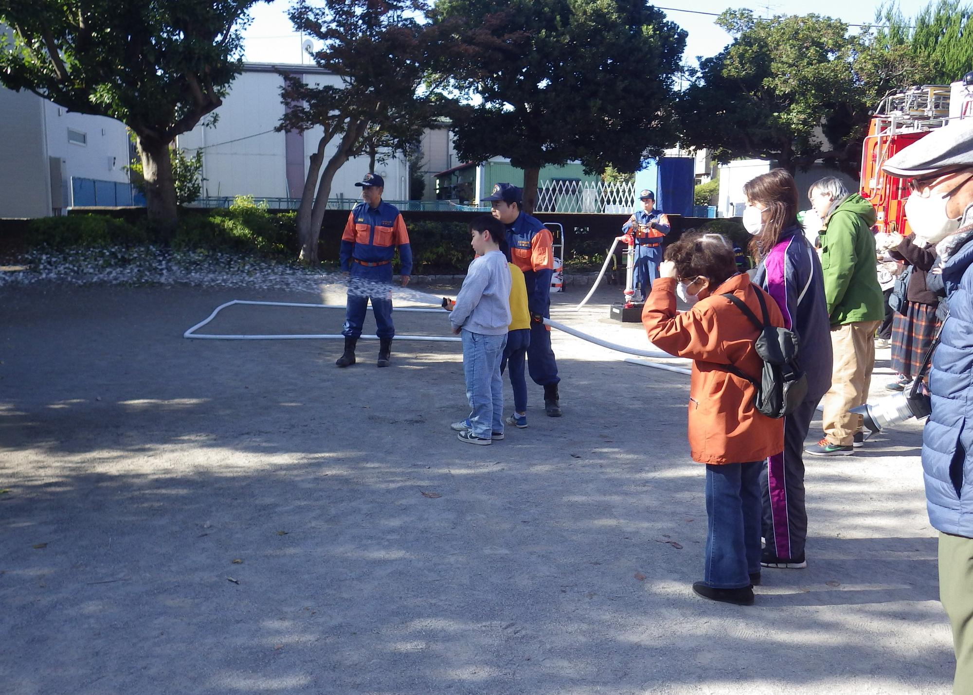 スタンドパイプ消火資機材取扱