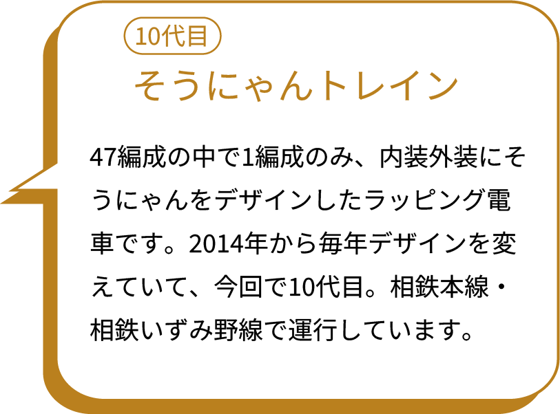 10代目そうにゃんトレインの説明